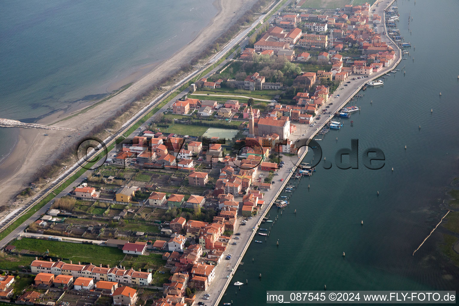 Vue oblique de Sant'Antonio dans le département Vénétie, Italie