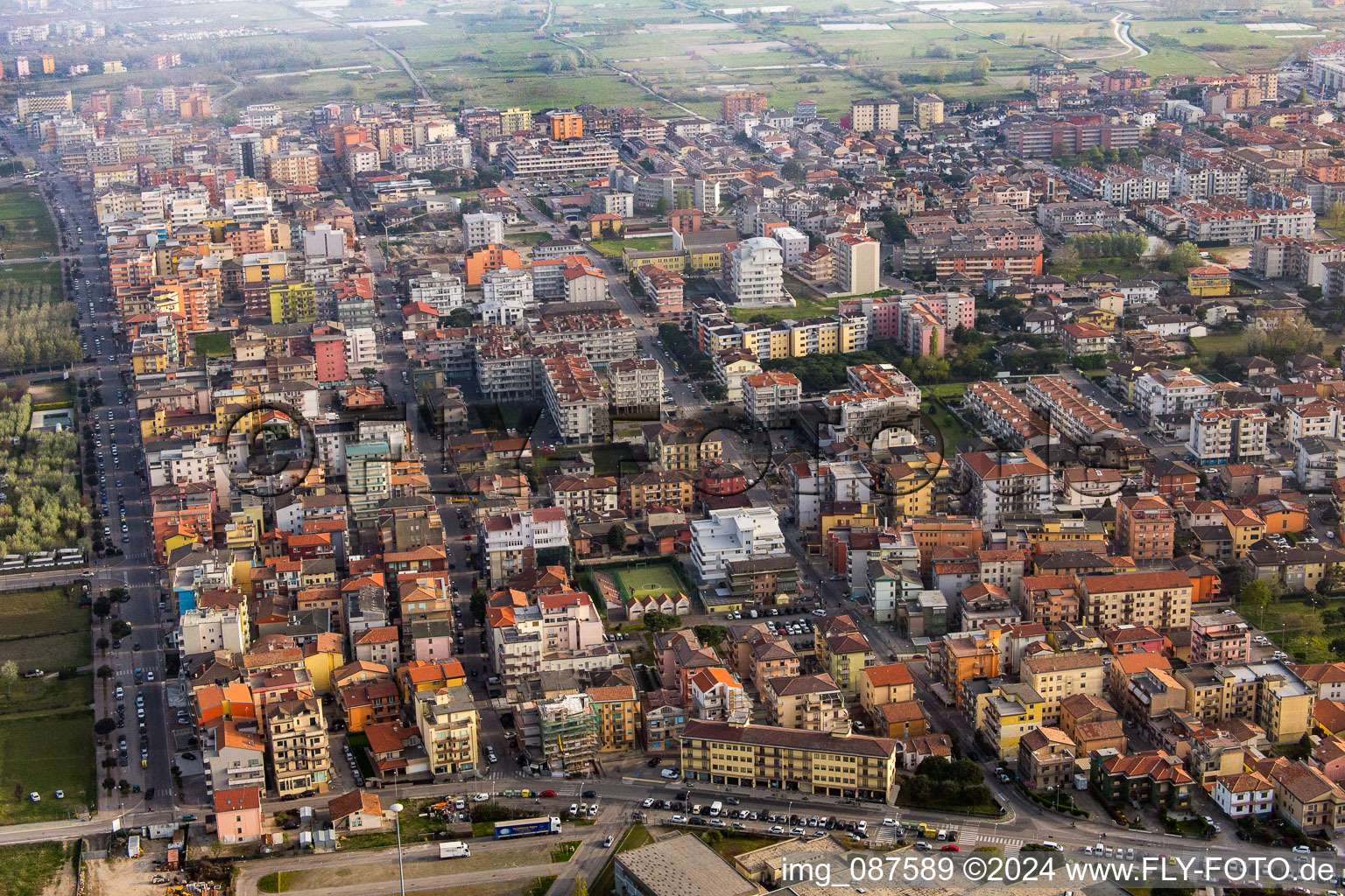 Photographie aérienne de Chioggia dans le département Metropolitanstadt Venedig, Italie