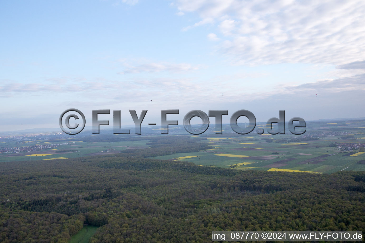 Photographie aérienne de Sulzheim dans le département Bavière, Allemagne