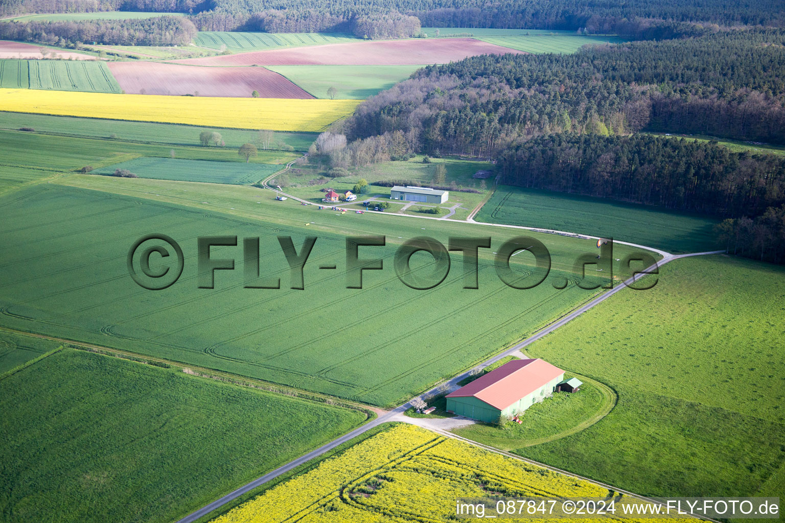 Vue aérienne de Burgrebach, lieu UL à Burgebrach dans le département Bavière, Allemagne