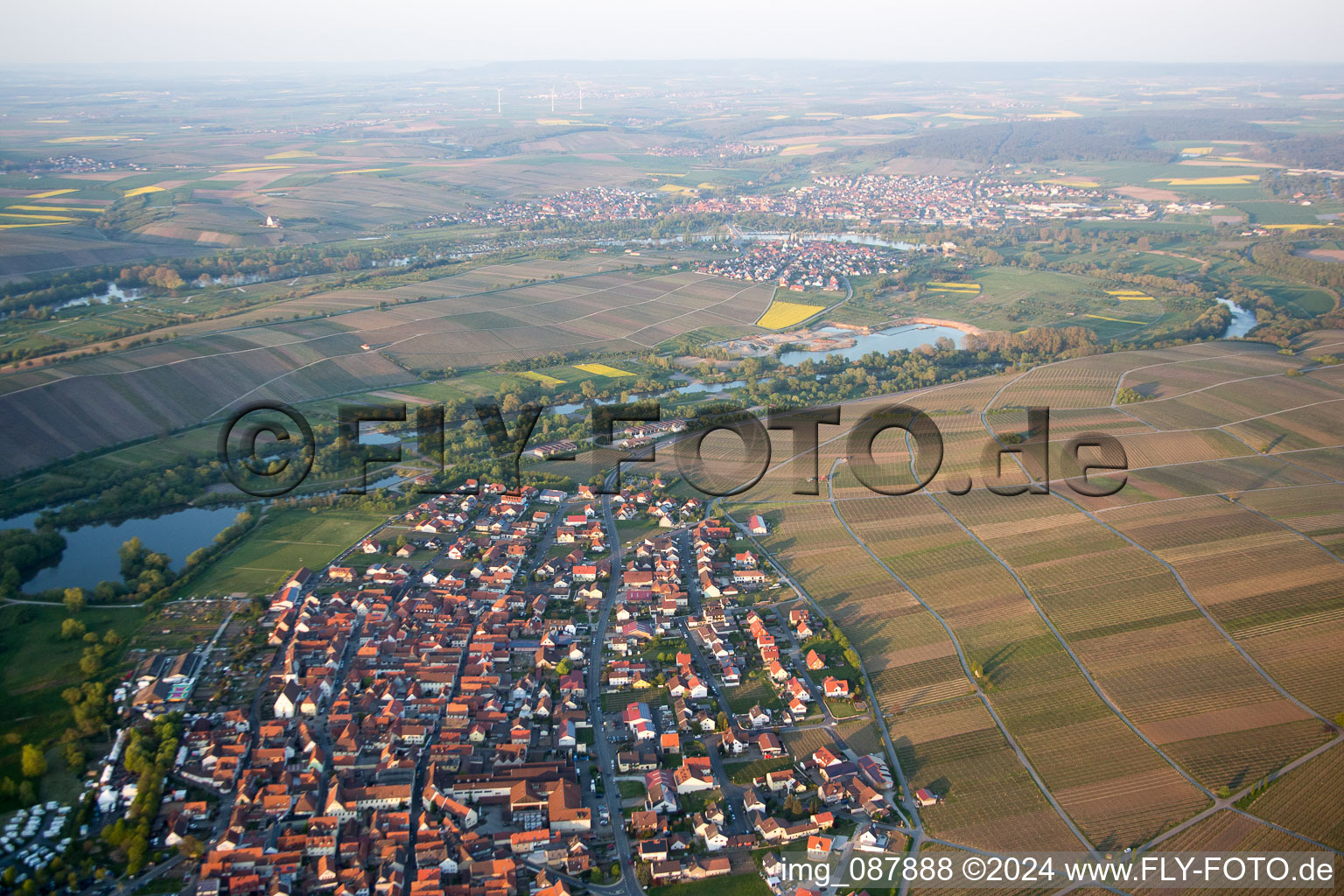 Photographie aérienne de Nordheim am Main dans le département Bavière, Allemagne