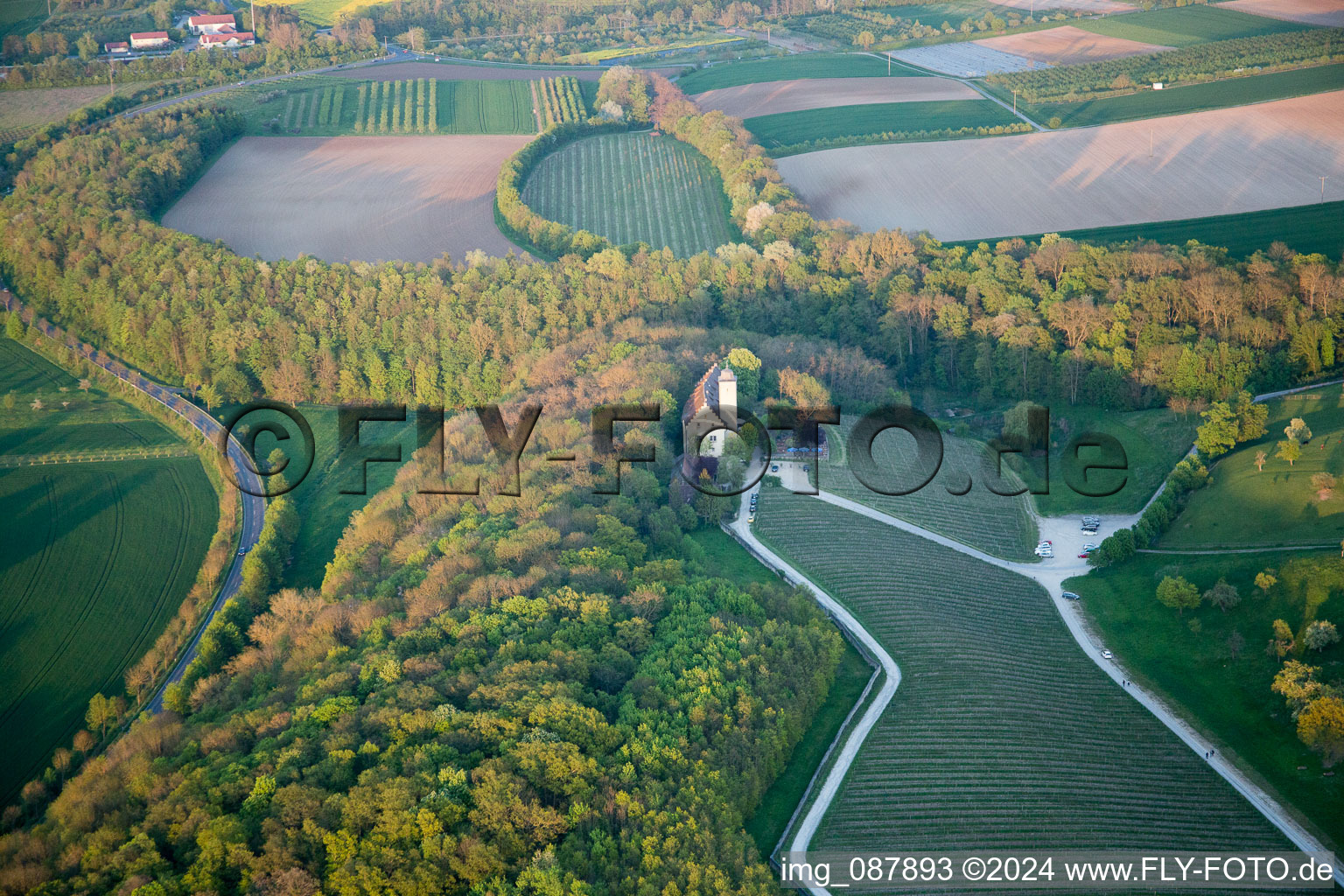 Vue aérienne de Hallburg dans le département Bavière, Allemagne