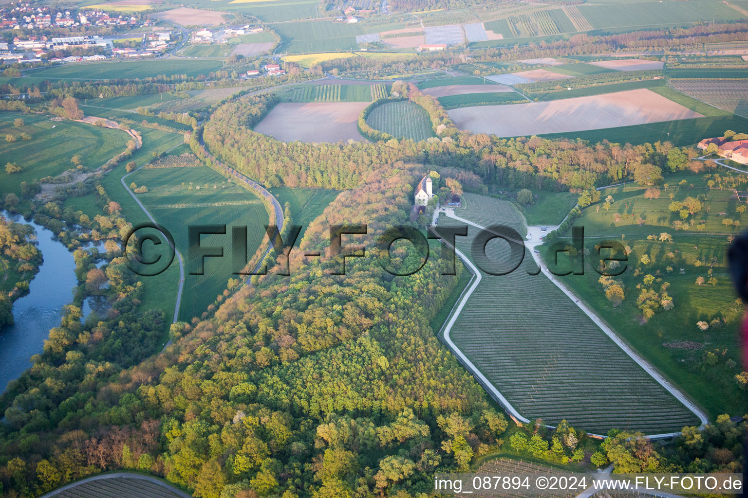 Vue aérienne de Hallburg dans le département Bavière, Allemagne