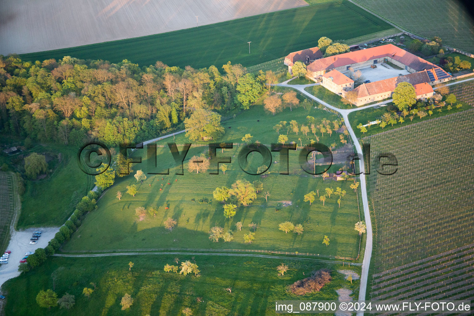 Photographie aérienne de Hallburg dans le département Bavière, Allemagne