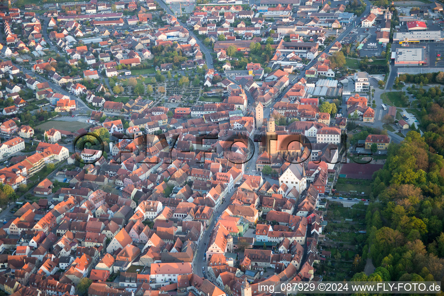 Volkach dans le département Bavière, Allemagne vue du ciel