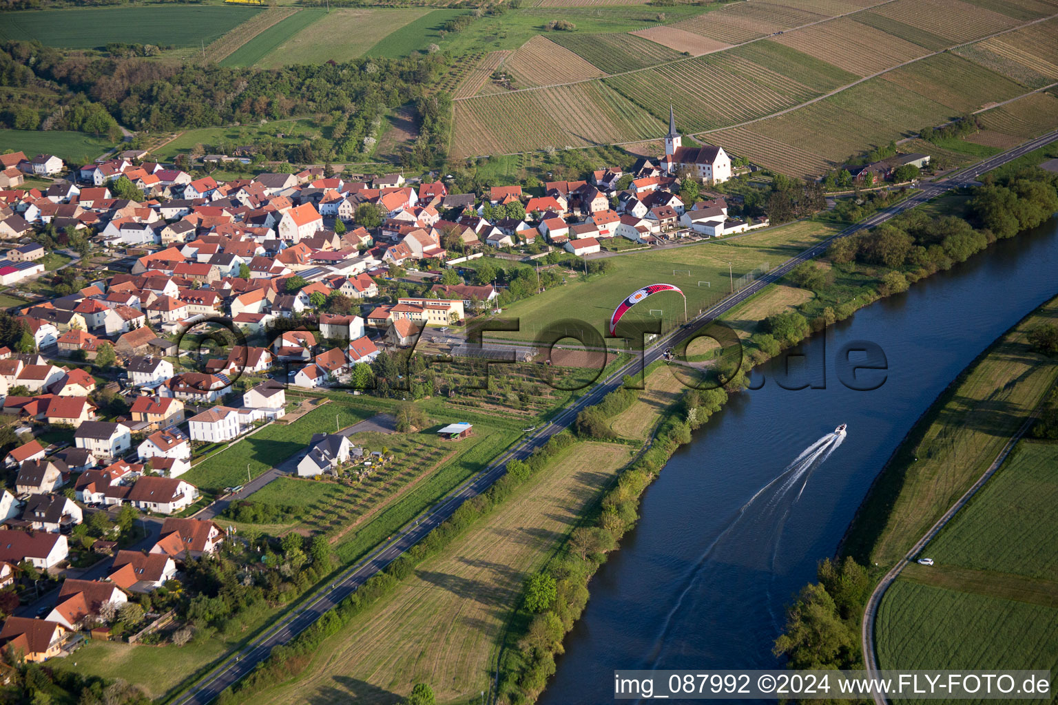 Image drone de Wipfeld dans le département Bavière, Allemagne