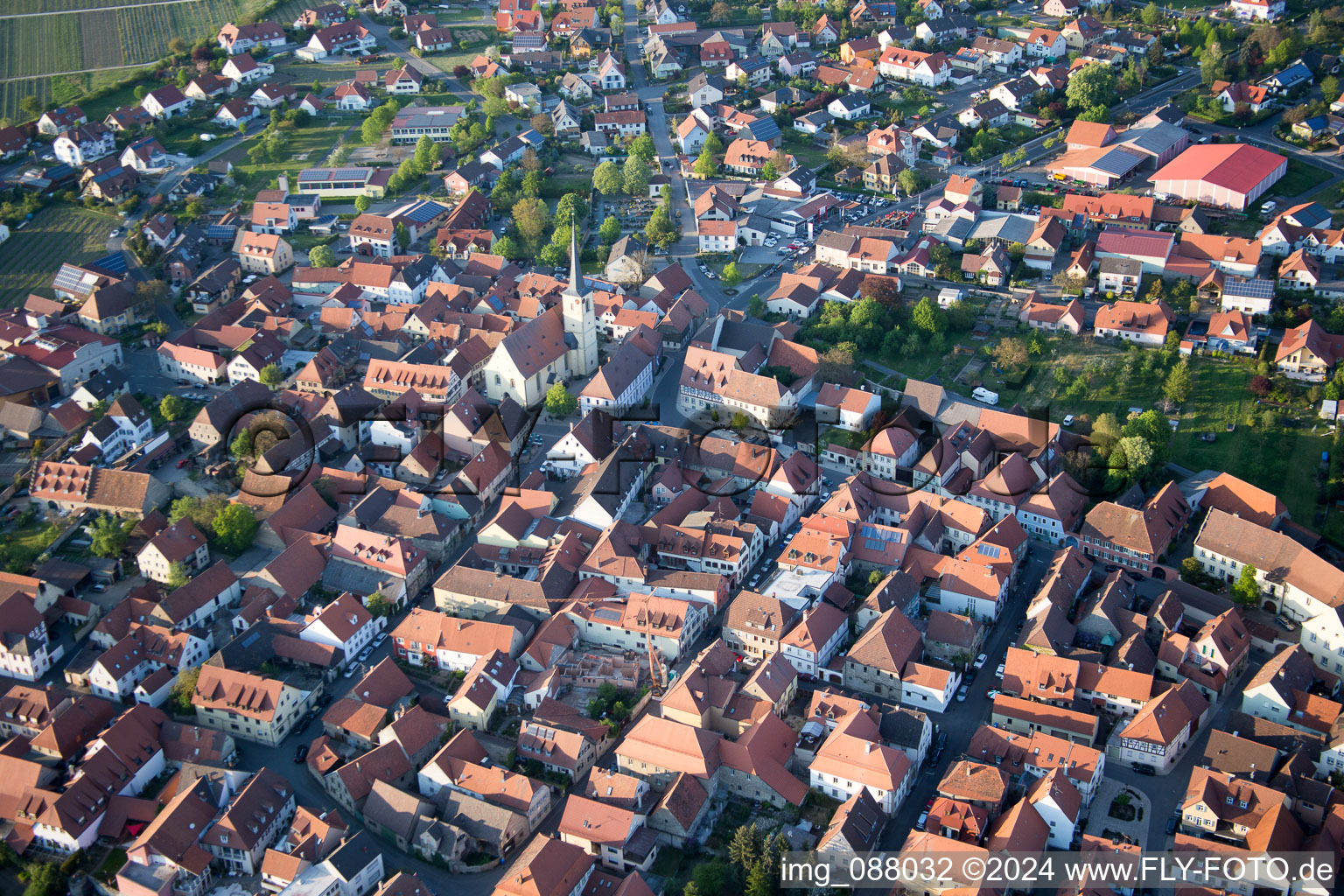 Sommerach dans le département Bavière, Allemagne d'en haut