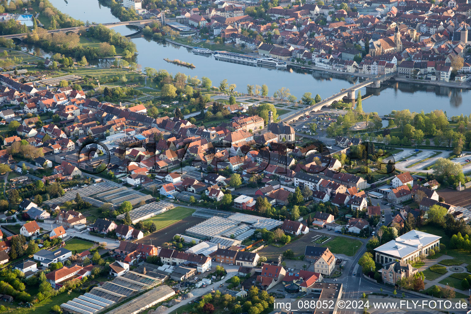 Kitzingen dans le département Bavière, Allemagne d'en haut