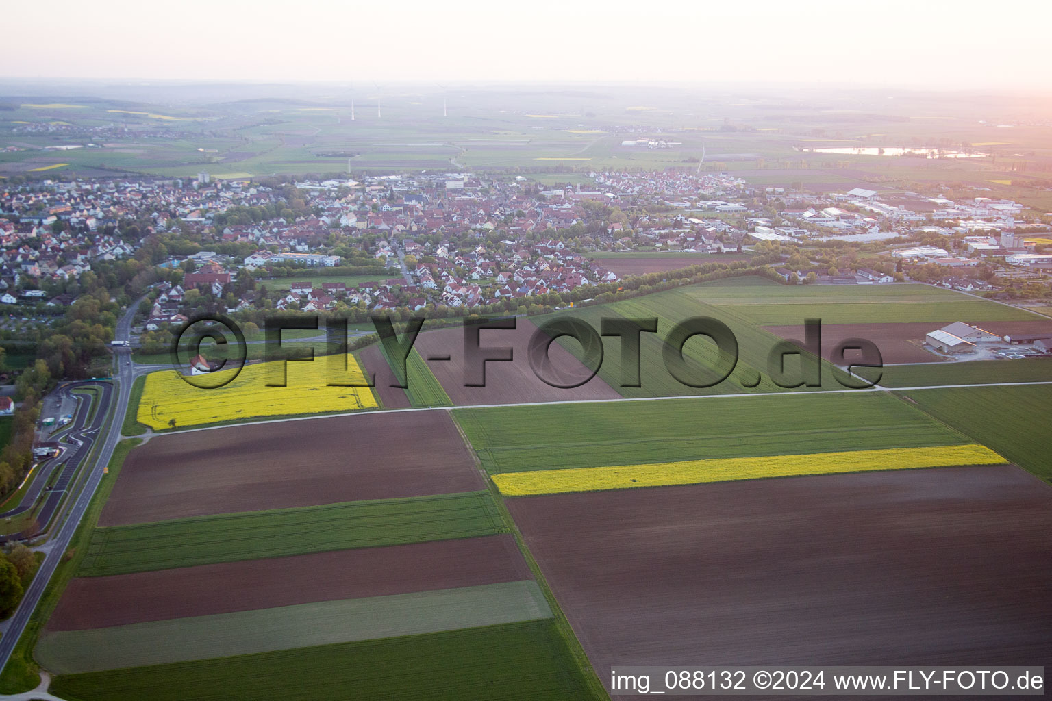 Vue aérienne de Gerolzhofen dans le département Bavière, Allemagne