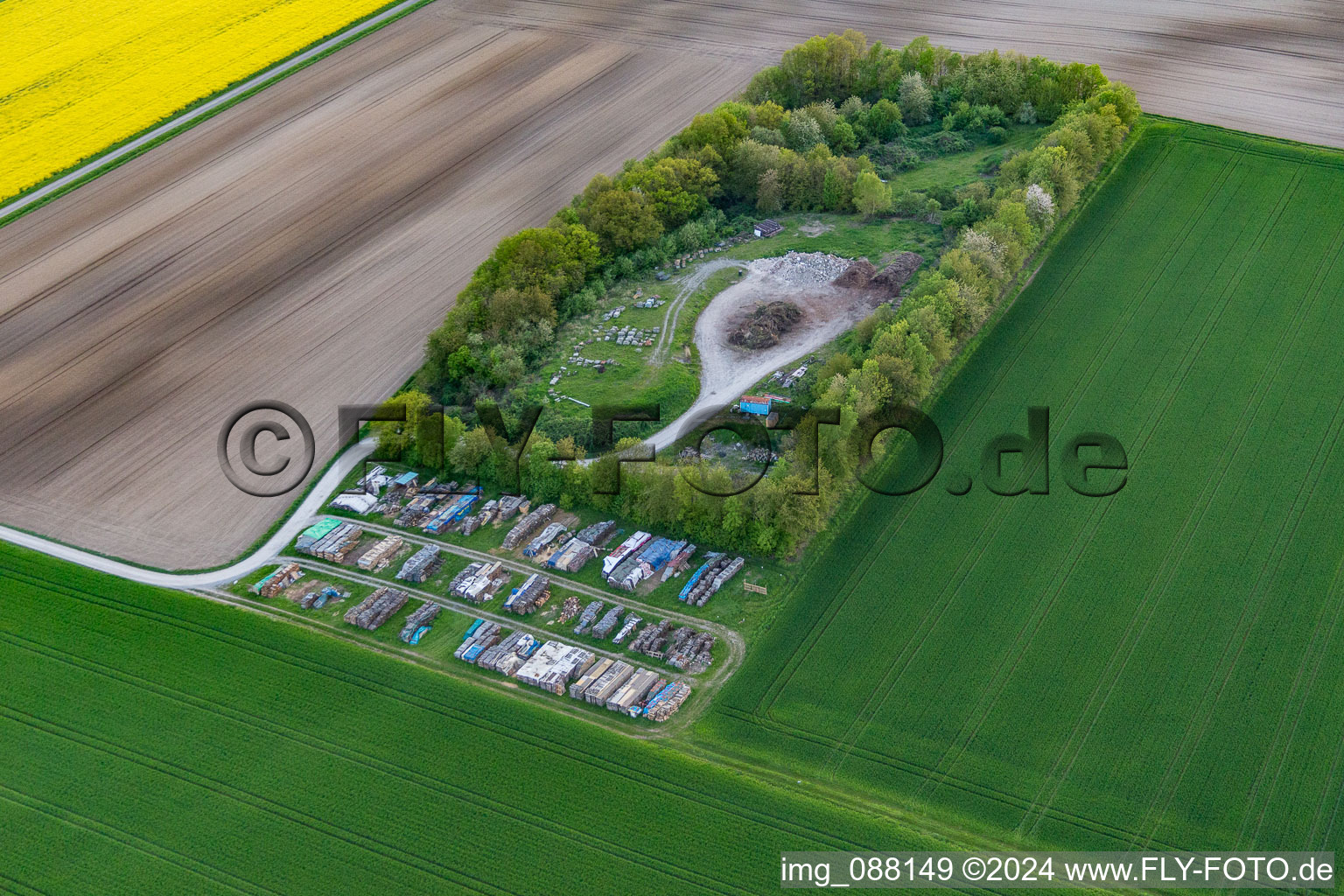 Grettstadt dans le département Bavière, Allemagne d'en haut