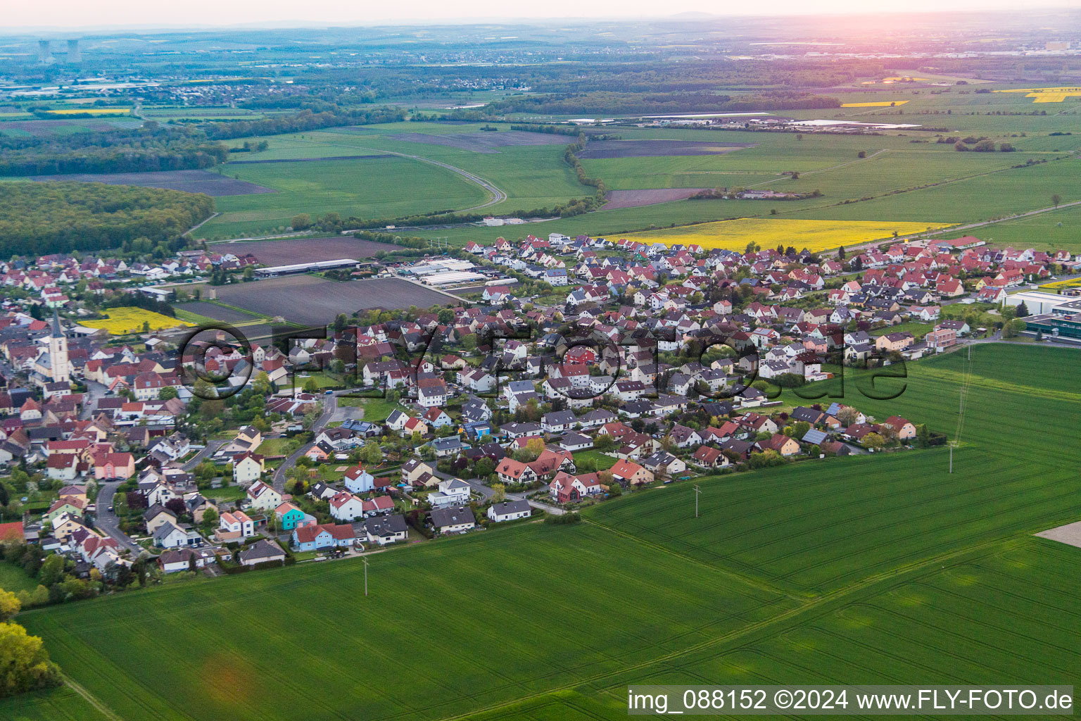 Grettstadt dans le département Bavière, Allemagne hors des airs