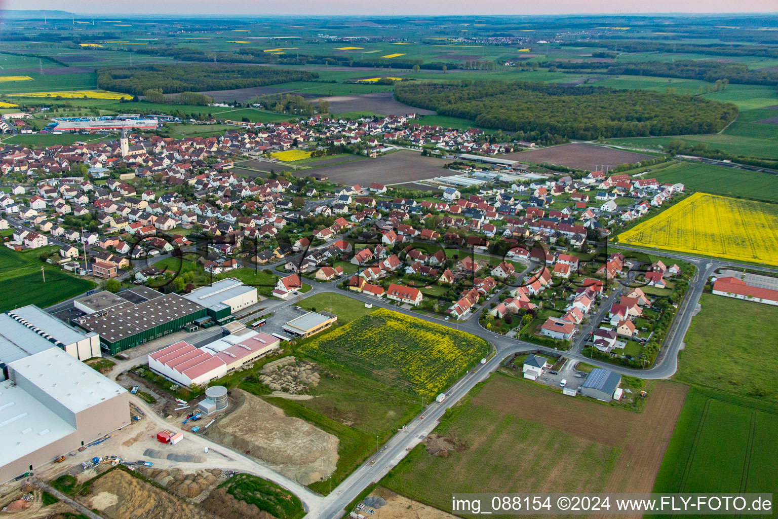 Grettstadt dans le département Bavière, Allemagne vue d'en haut