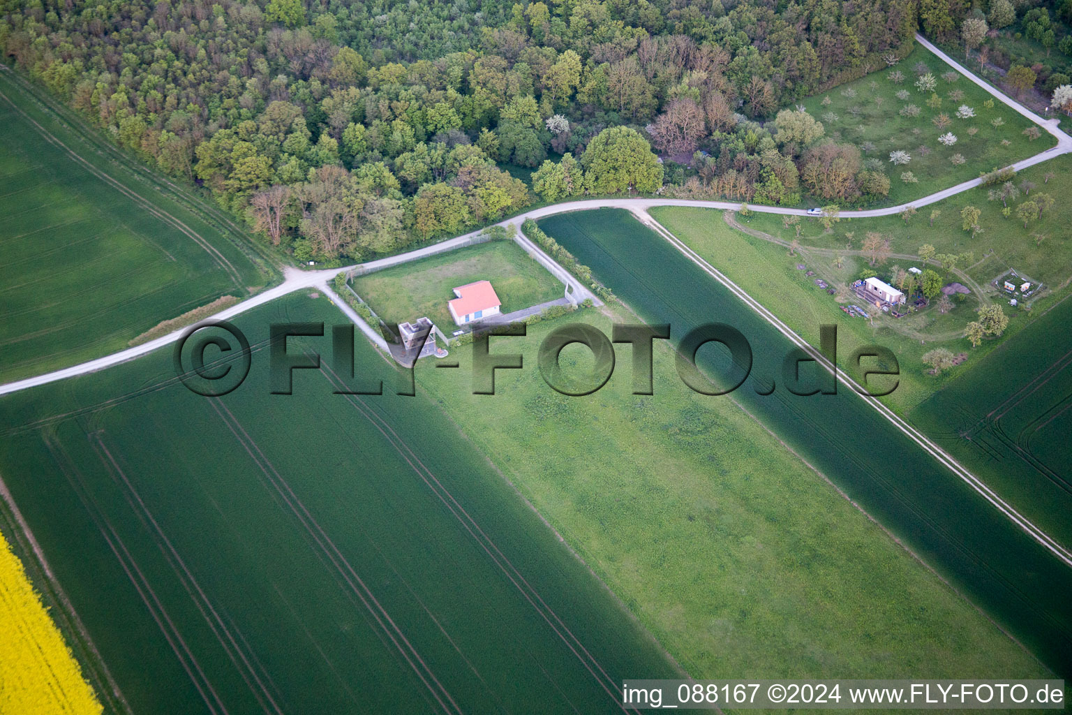 Photographie aérienne de Mirador à Sennfeld dans le département Bavière, Allemagne