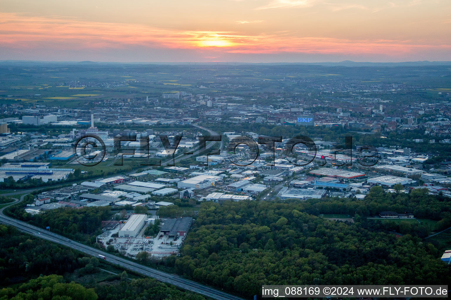 Sennfeld dans le département Bavière, Allemagne vue d'en haut