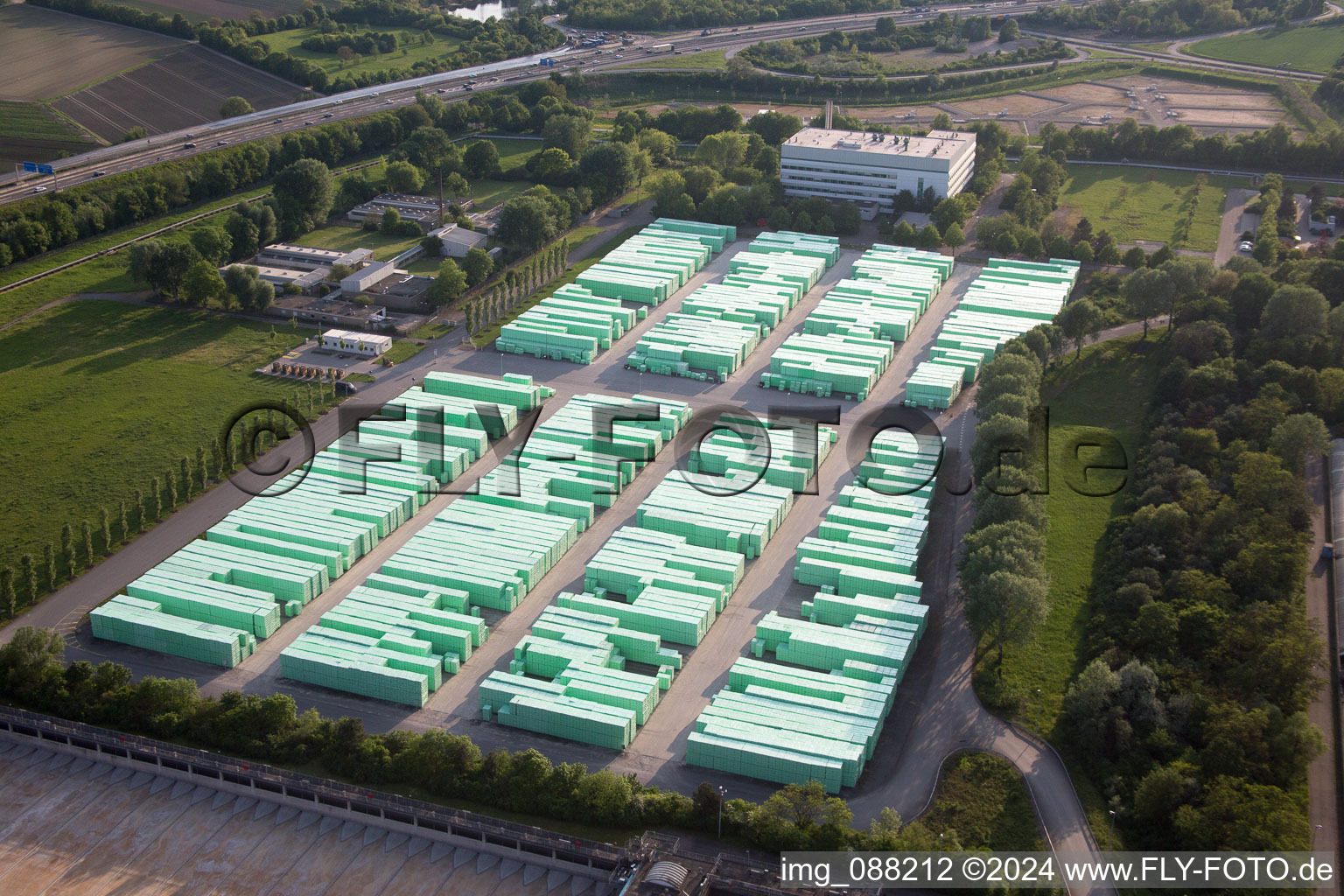 Vue aérienne de BASF à le quartier Mörsch in Frankenthal dans le département Rhénanie-Palatinat, Allemagne