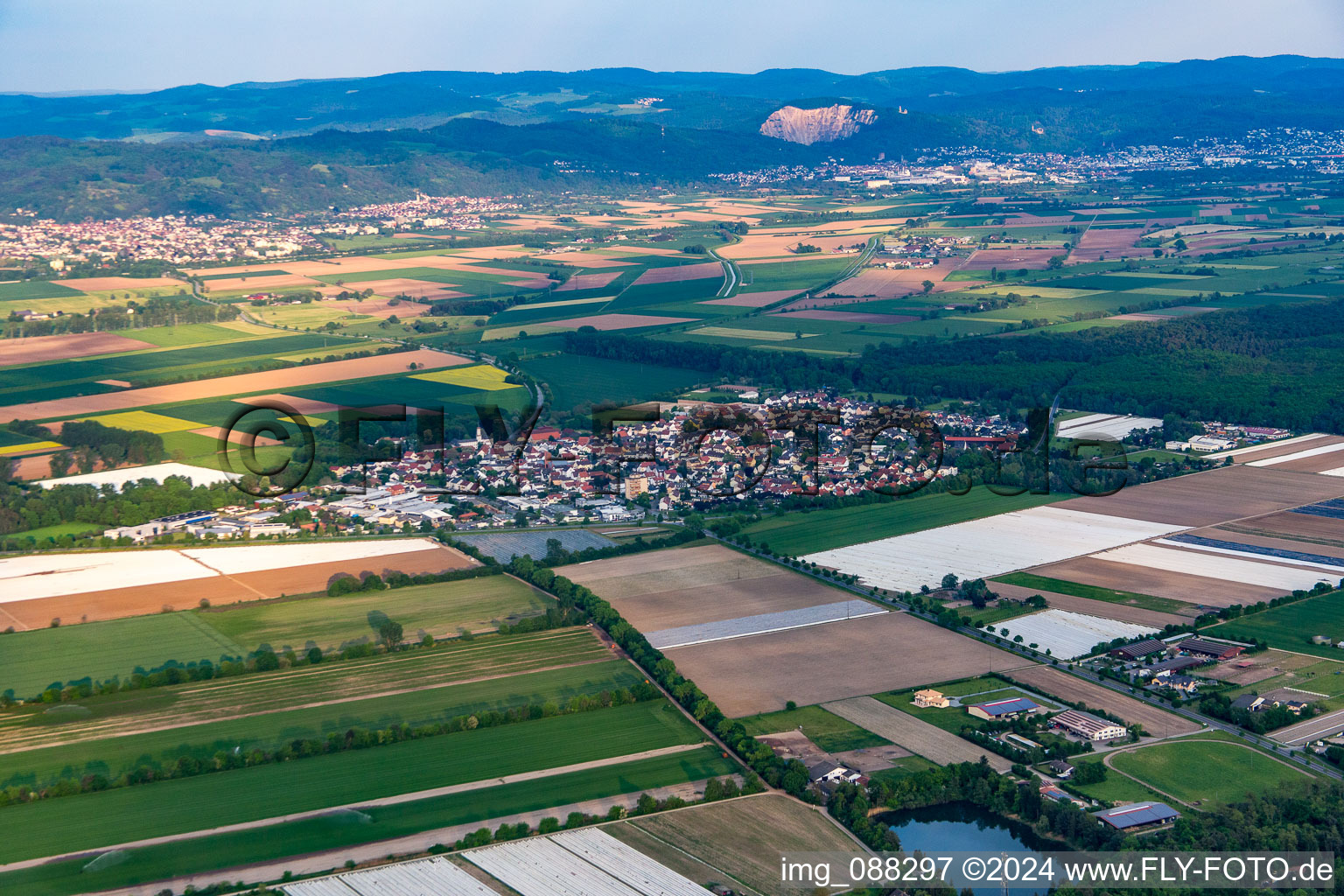 Photographie aérienne de Quartier Hüttenfeld in Lampertheim dans le département Hesse, Allemagne