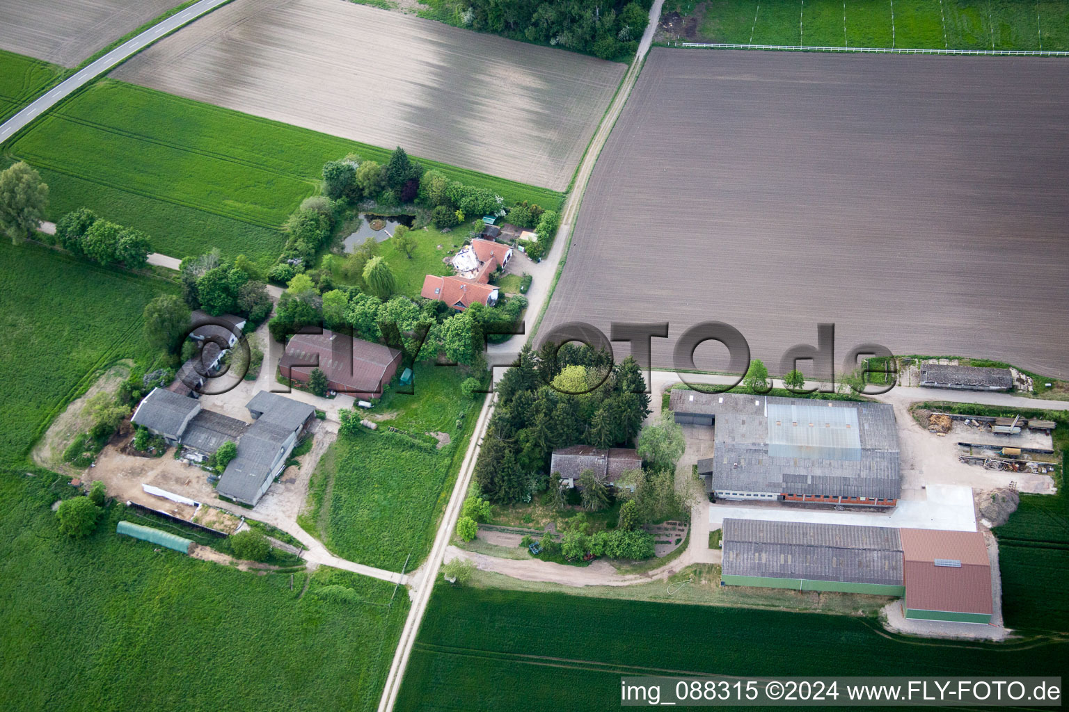 Vue d'oiseau de Lorsch dans le département Hesse, Allemagne