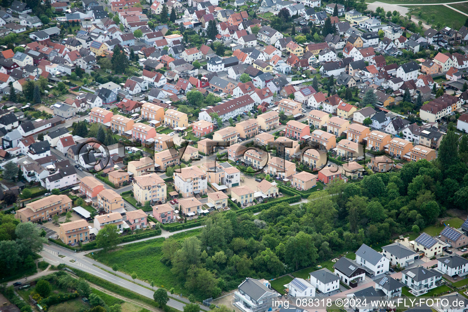 Image drone de Lorsch dans le département Hesse, Allemagne