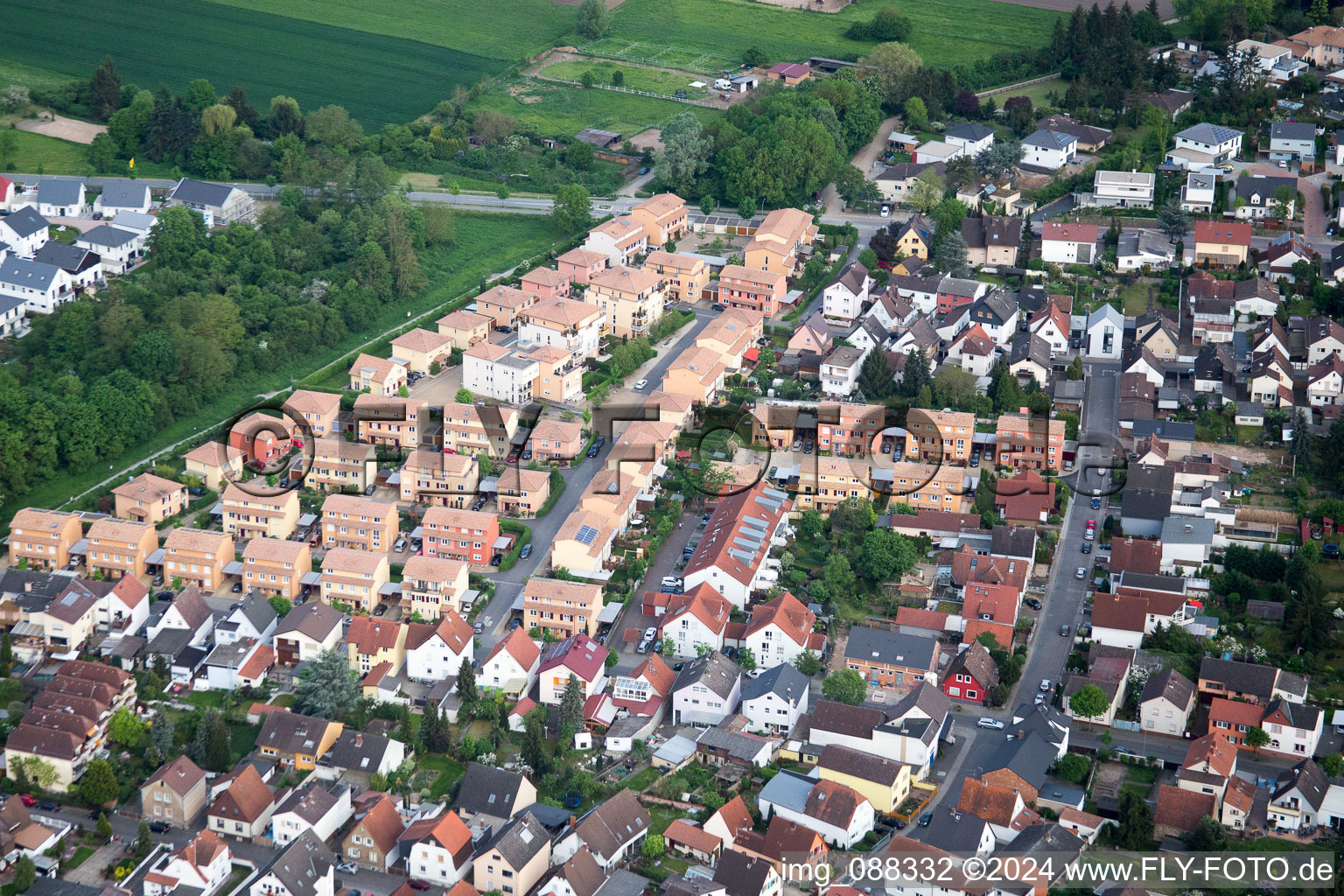 Vue oblique de Lorsch dans le département Hesse, Allemagne