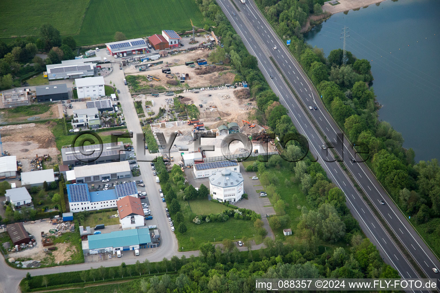 Vue d'oiseau de Bensheim dans le département Hesse, Allemagne