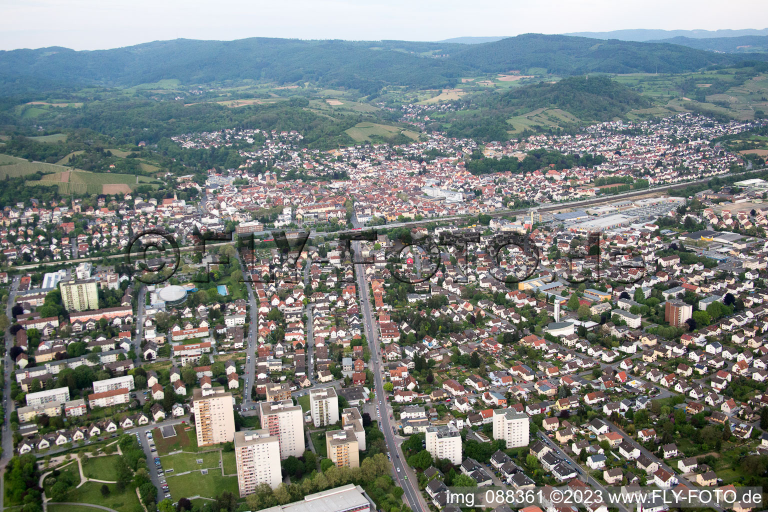 Image drone de Bensheim dans le département Hesse, Allemagne