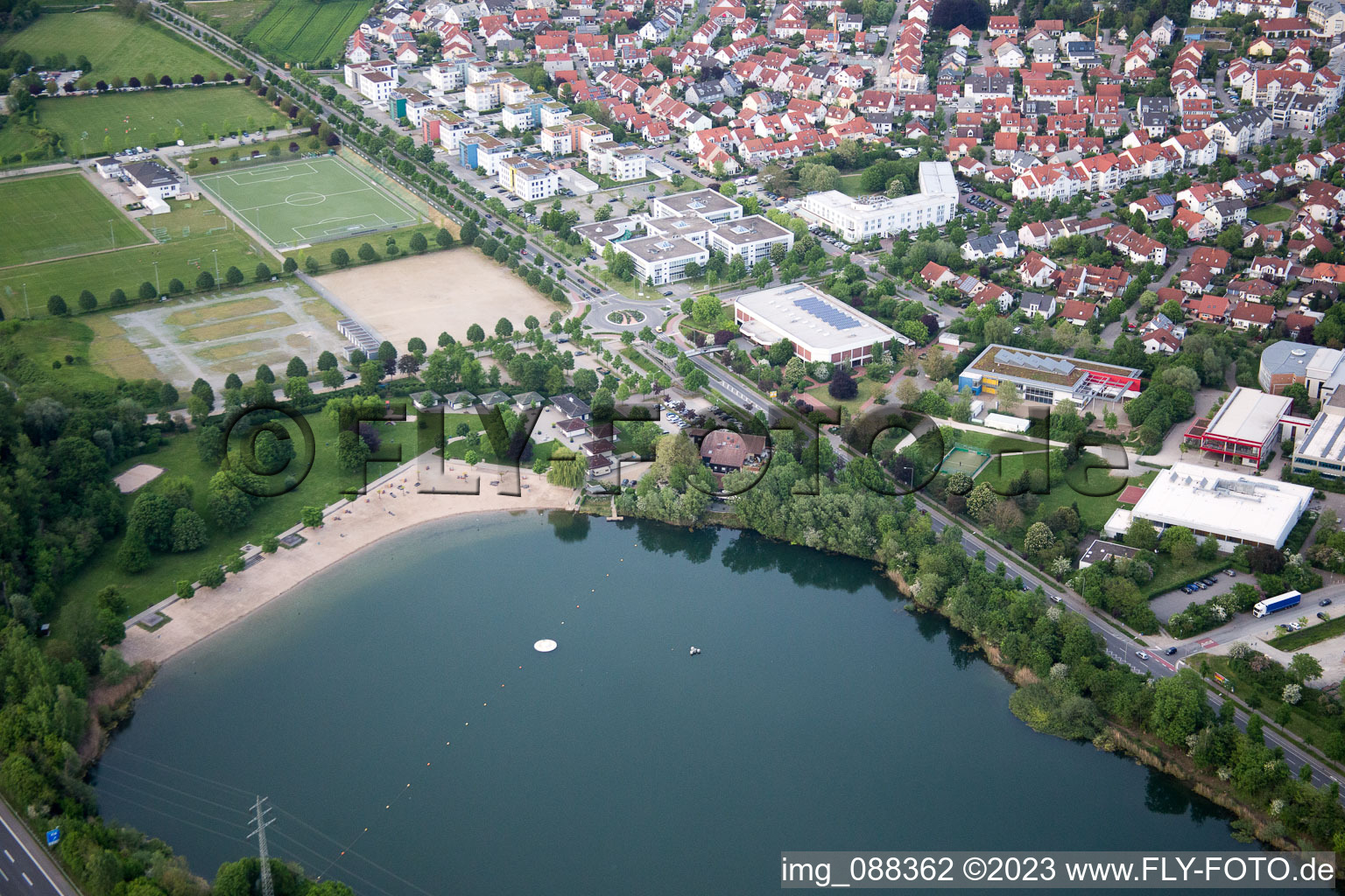 Bensheim dans le département Hesse, Allemagne du point de vue du drone