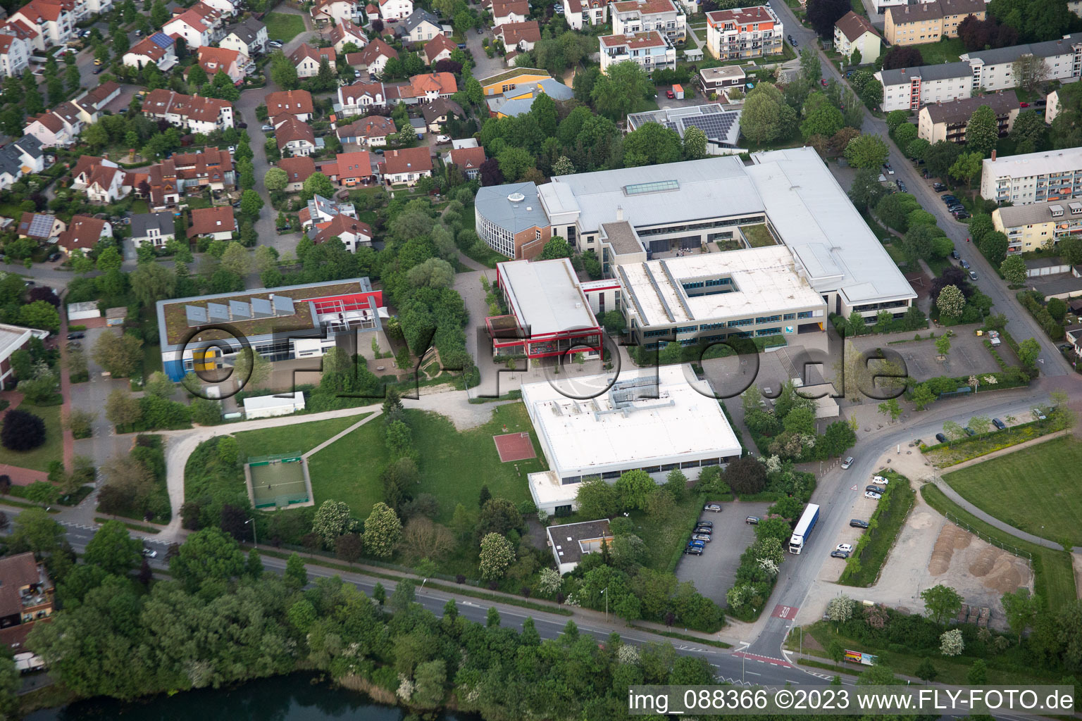 Vue aérienne de Bensheim dans le département Hesse, Allemagne