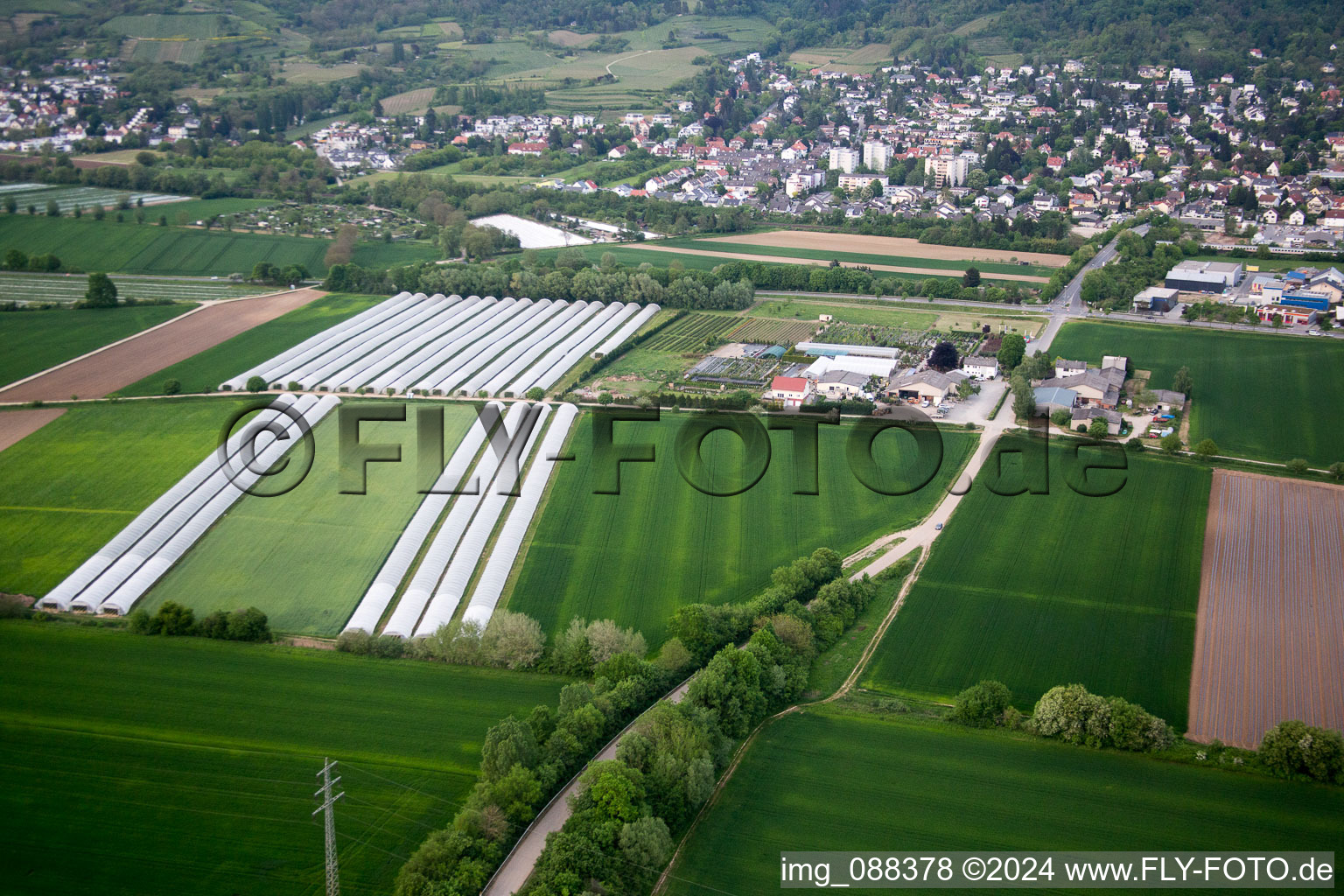 Quartier Auerbach in Bensheim dans le département Hesse, Allemagne vue d'en haut