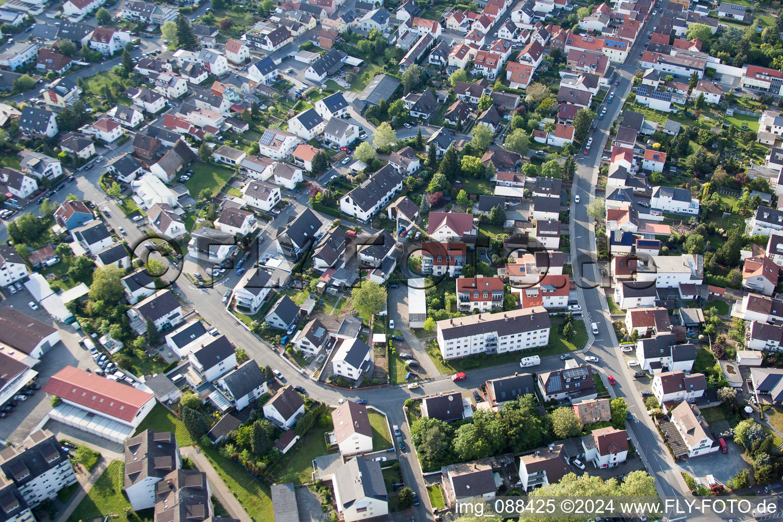 Pfungstadt dans le département Hesse, Allemagne hors des airs