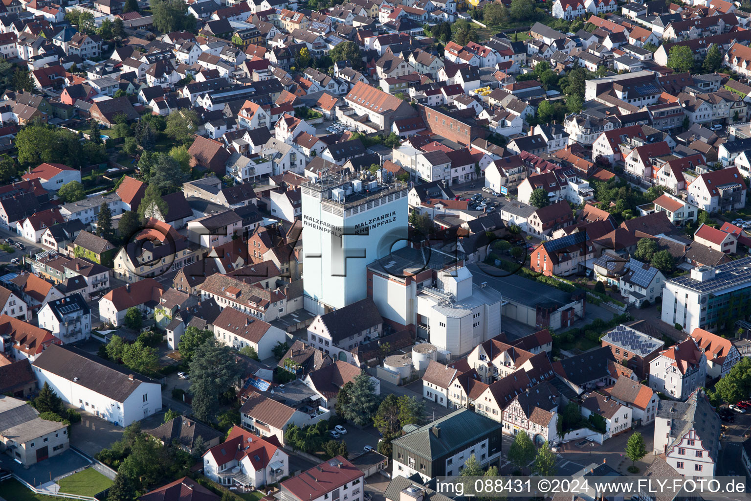 Pfungstadt dans le département Hesse, Allemagne vue du ciel