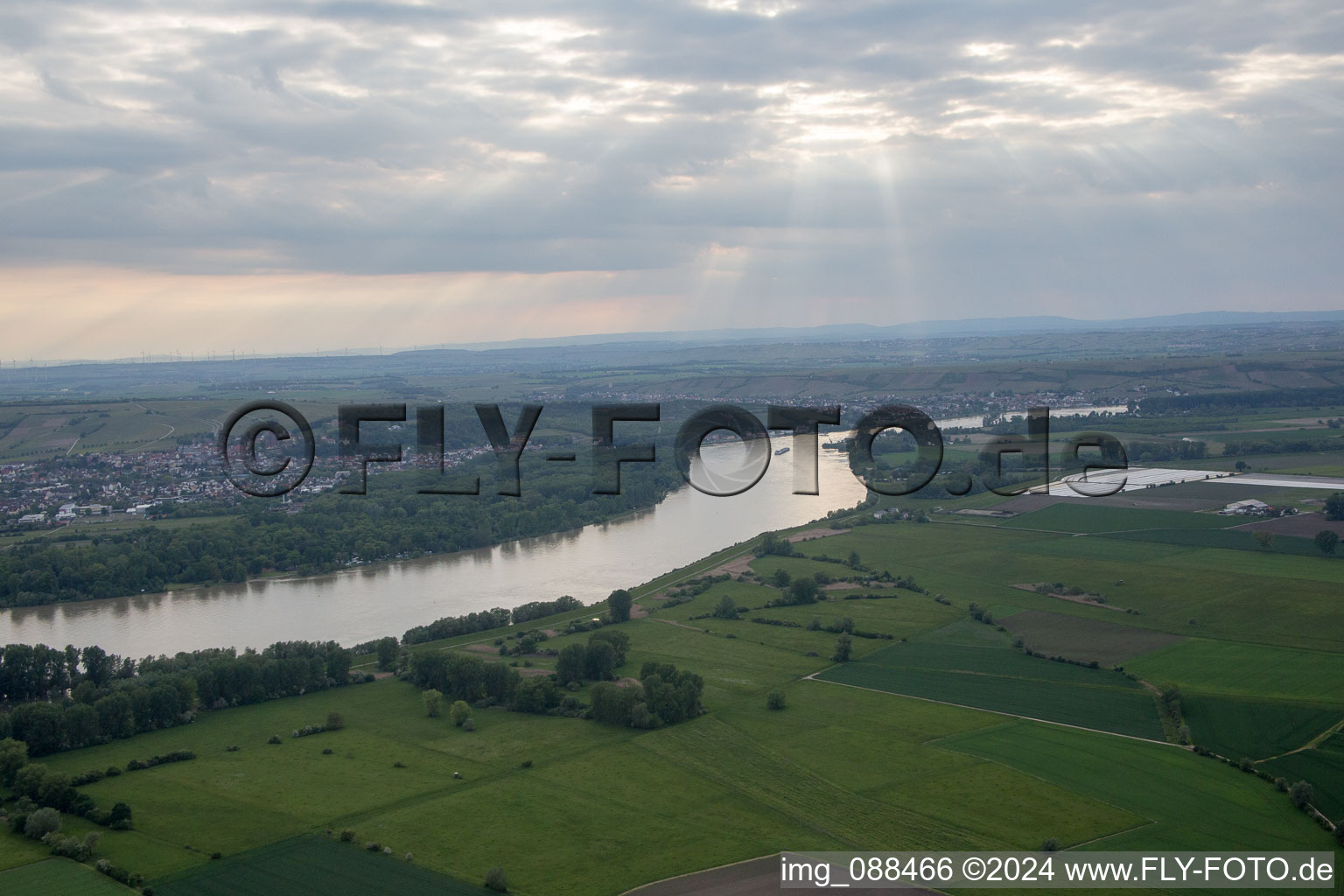 Vue aérienne de Oppenheim dans le département Rhénanie-Palatinat, Allemagne