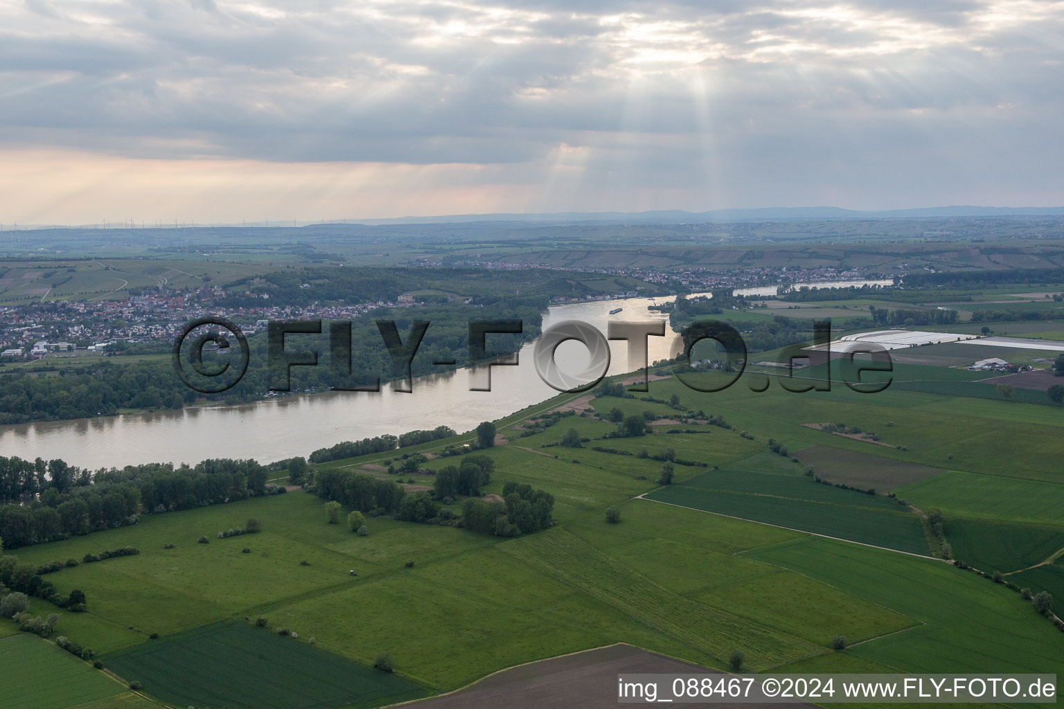 Vue aérienne de Oppenheim dans le département Rhénanie-Palatinat, Allemagne