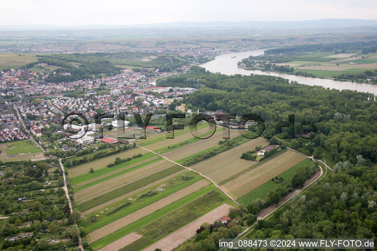 Oppenheim dans le département Rhénanie-Palatinat, Allemagne d'en haut