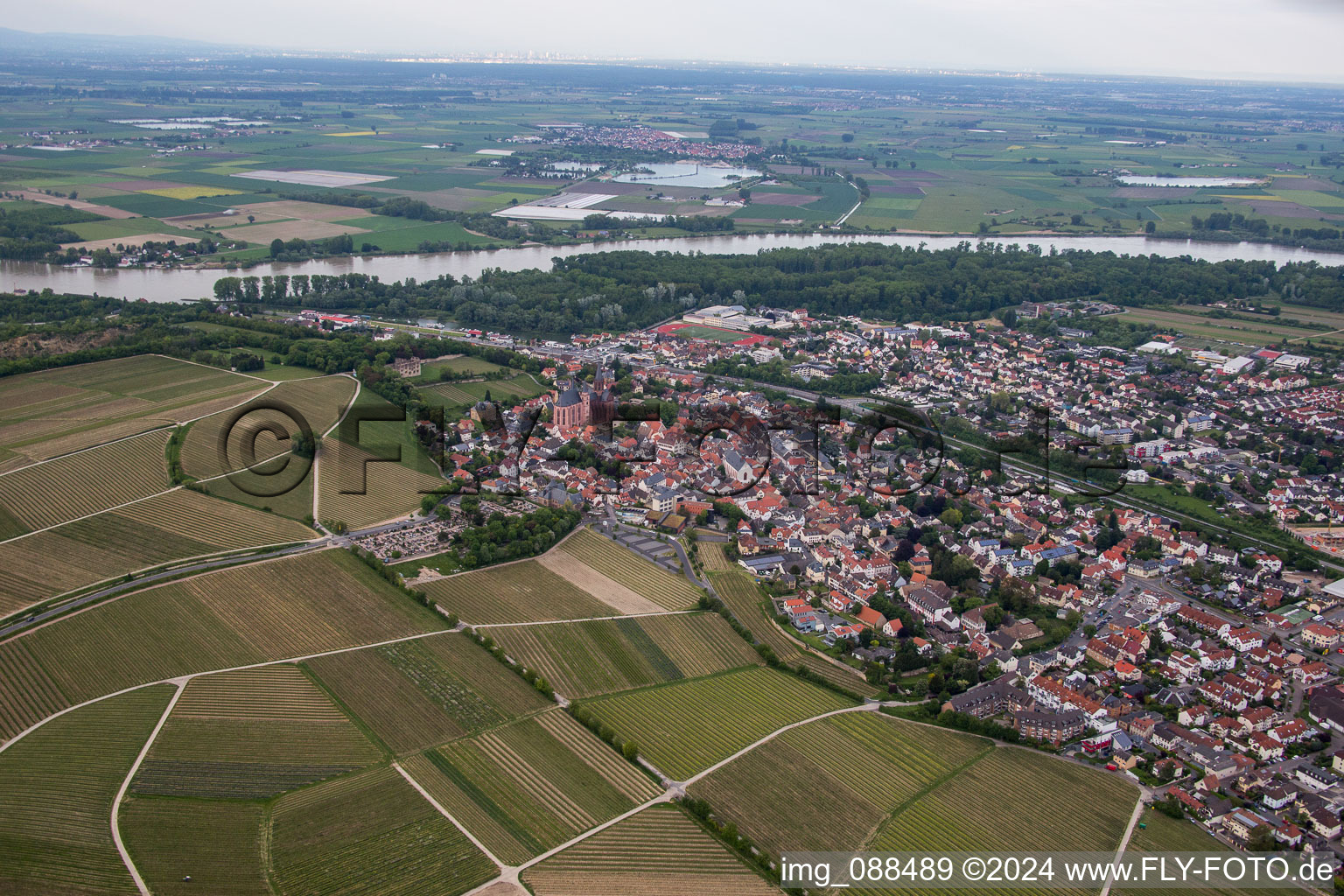 Oppenheim dans le département Rhénanie-Palatinat, Allemagne d'en haut