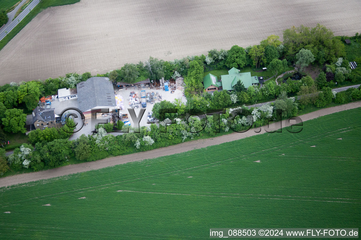 Vue aérienne de Dalheim dans le département Rhénanie-Palatinat, Allemagne