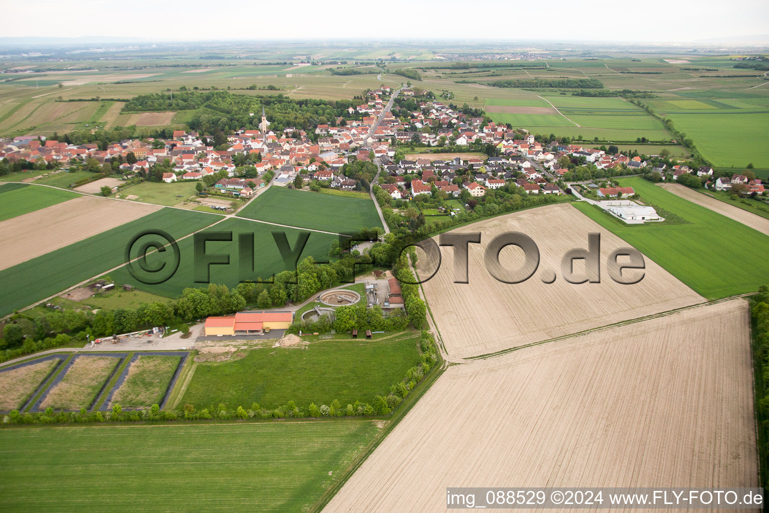 Vue aérienne de Quartier Heßloch in Dittelsheim-Heßloch dans le département Rhénanie-Palatinat, Allemagne