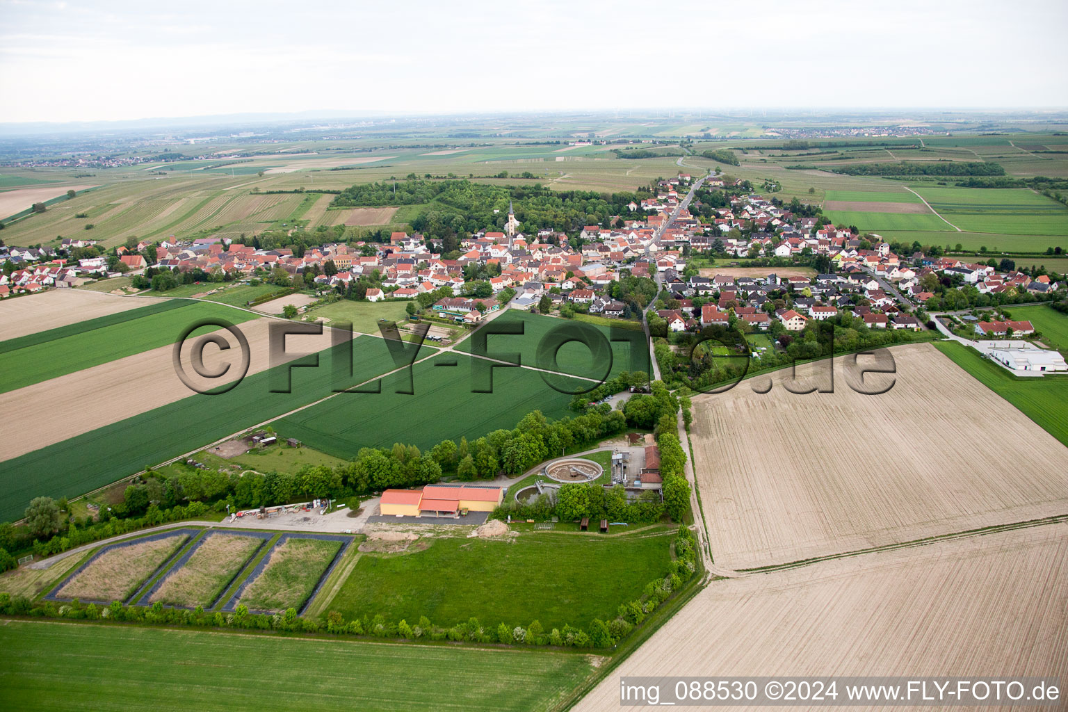 Photographie aérienne de Quartier Heßloch in Dittelsheim-Heßloch dans le département Rhénanie-Palatinat, Allemagne