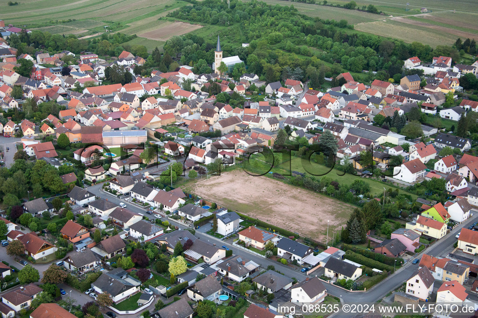 Quartier Heßloch in Dittelsheim-Heßloch dans le département Rhénanie-Palatinat, Allemagne hors des airs