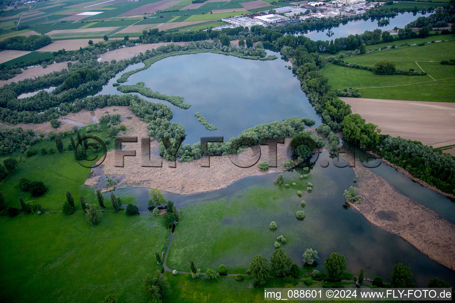 Photographie aérienne de Lampertheim dans le département Hesse, Allemagne