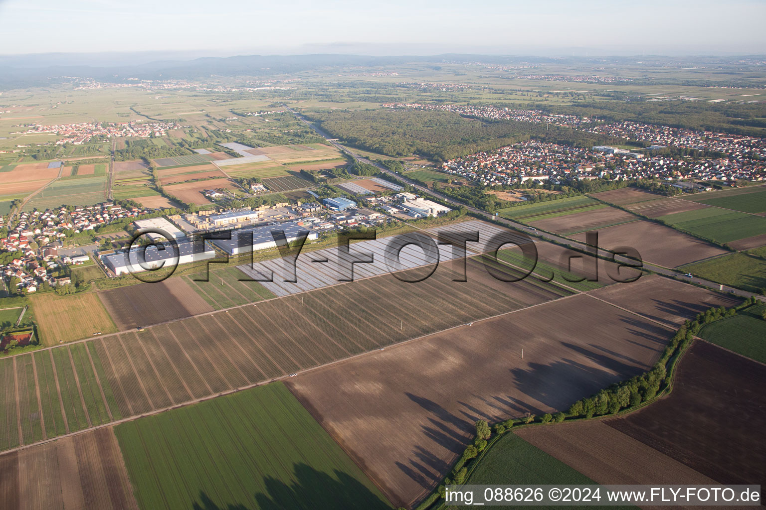 Fußgönheim dans le département Rhénanie-Palatinat, Allemagne d'en haut