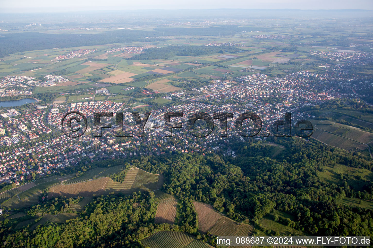 Photographie aérienne de Bensheim dans le département Hesse, Allemagne