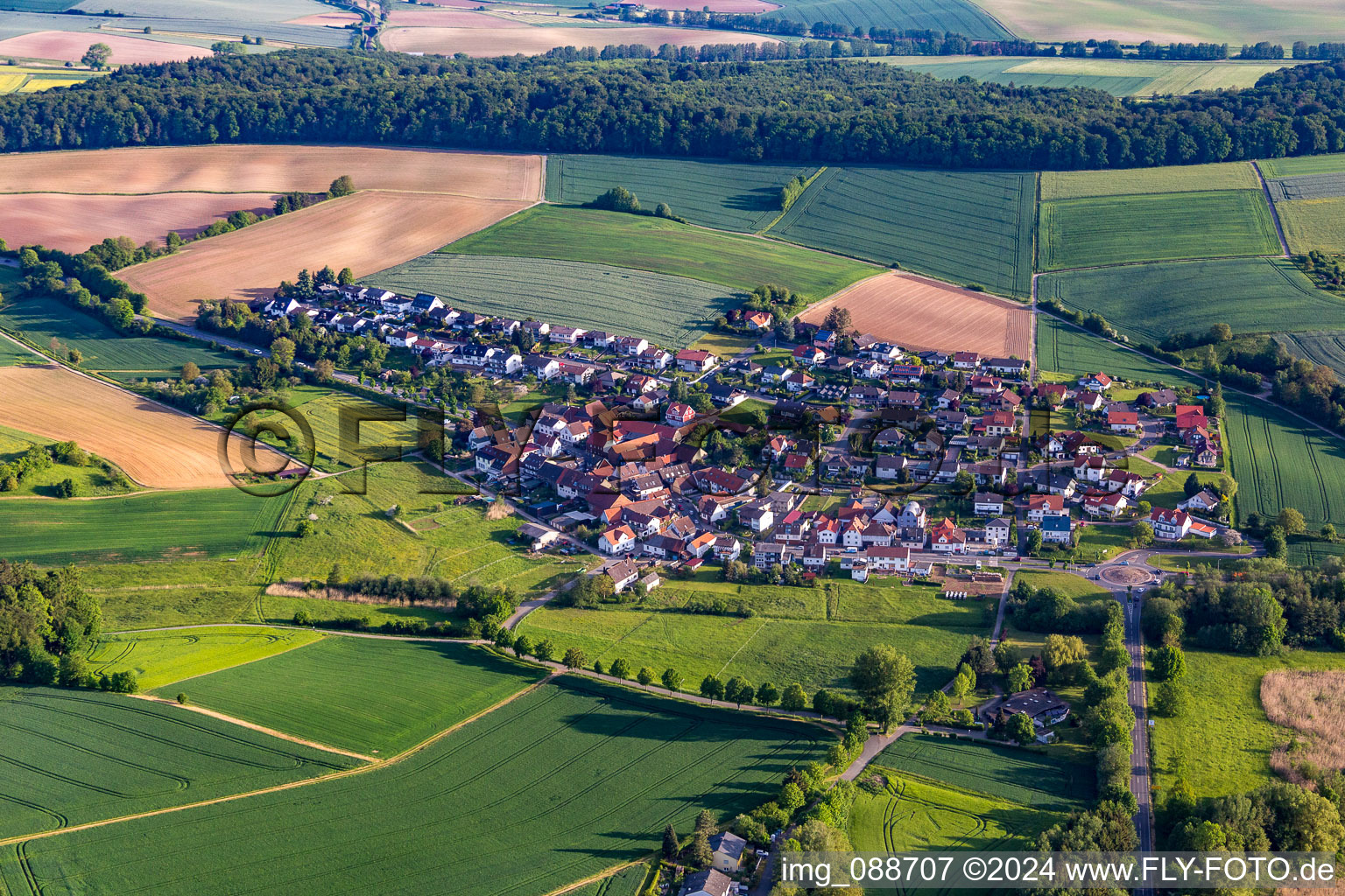 Vue aérienne de Quartier Hahn in Ober-Ramstadt dans le département Hesse, Allemagne