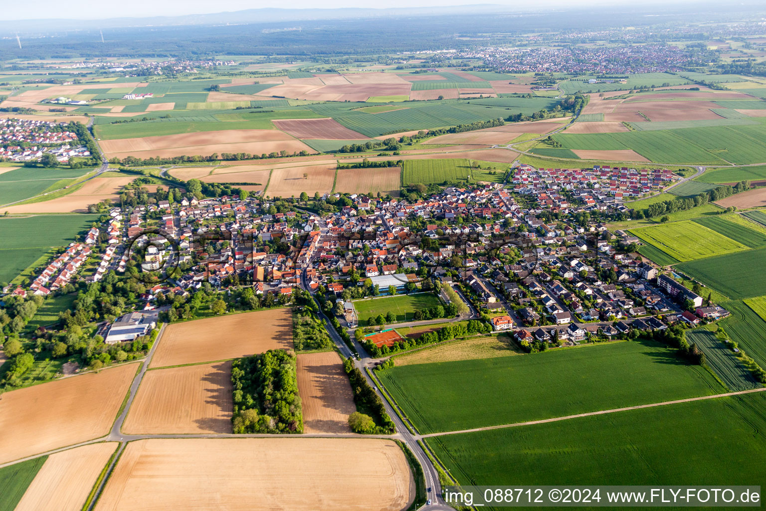 Vue aérienne de Quartier Spachbrücken in Reinheim dans le département Hesse, Allemagne