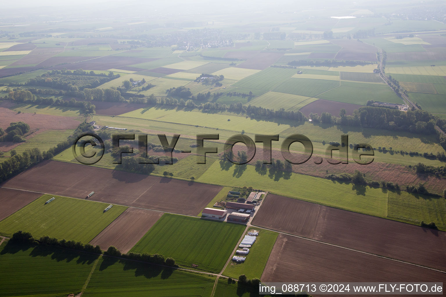 Vue aérienne de Reinheim dans le département Hesse, Allemagne