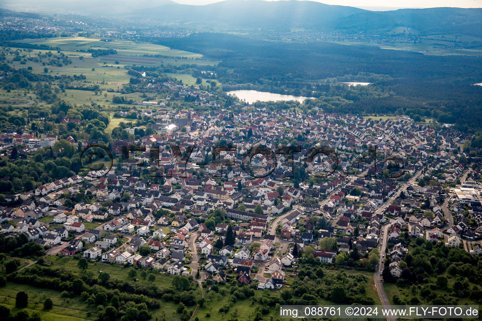 Photographie aérienne de Kahl am Main dans le département Bavière, Allemagne