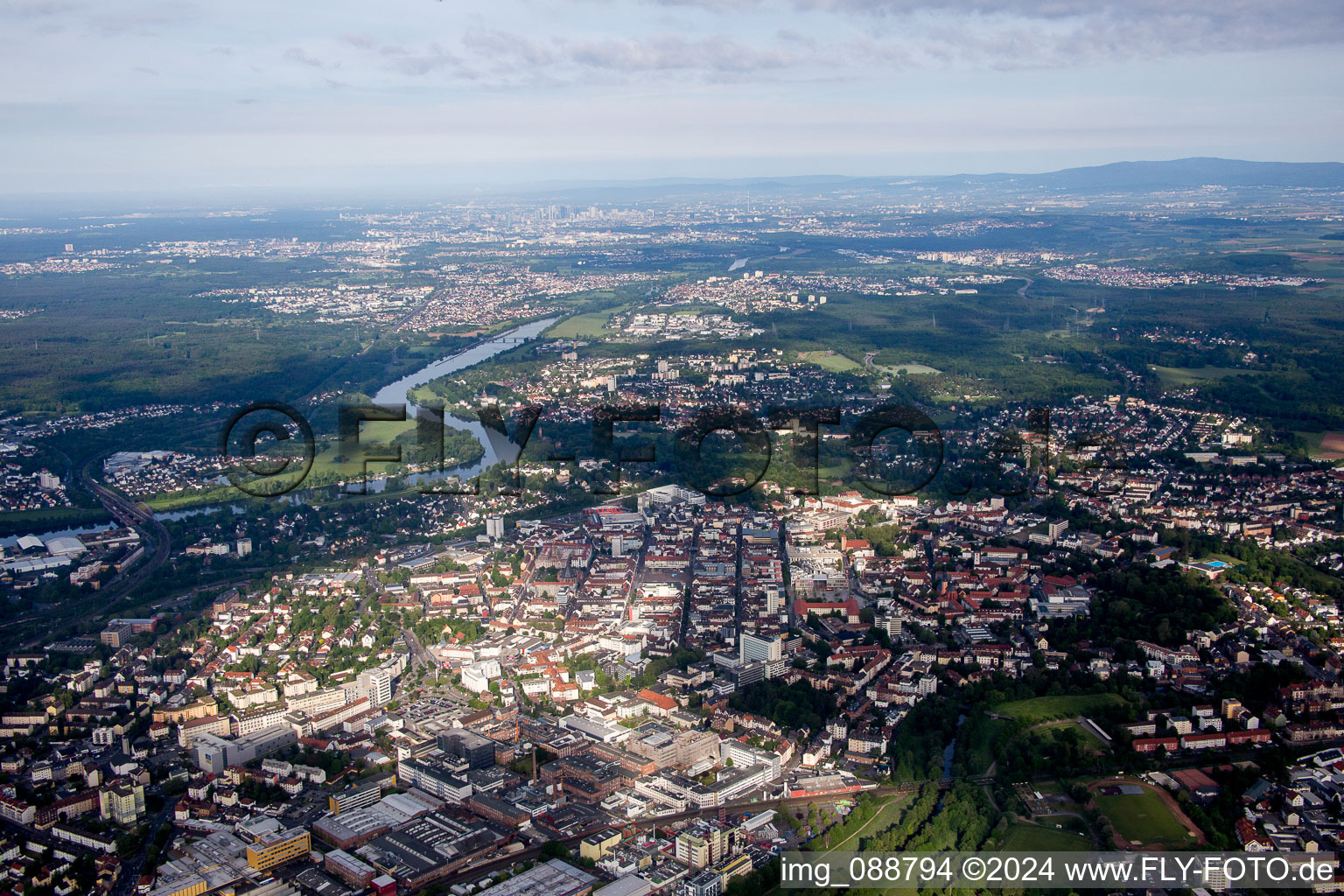 Hanau dans le département Hesse, Allemagne hors des airs