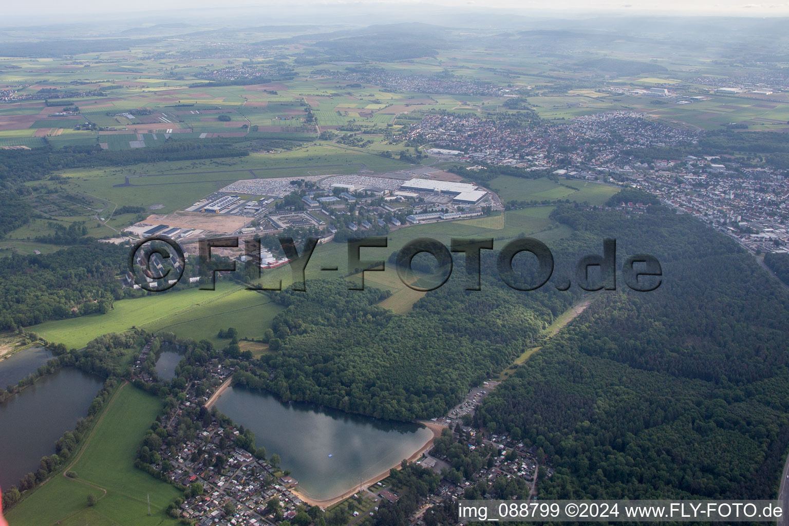 Hanau dans le département Hesse, Allemagne vue du ciel