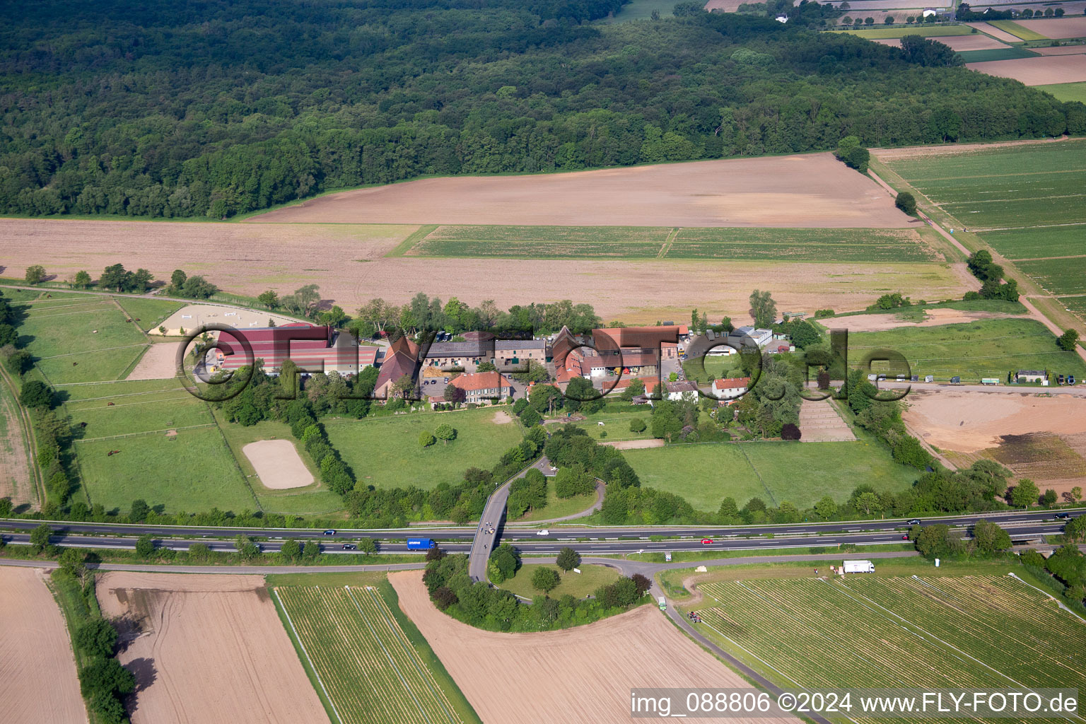 Photographie aérienne de Bruchköbel dans le département Hesse, Allemagne