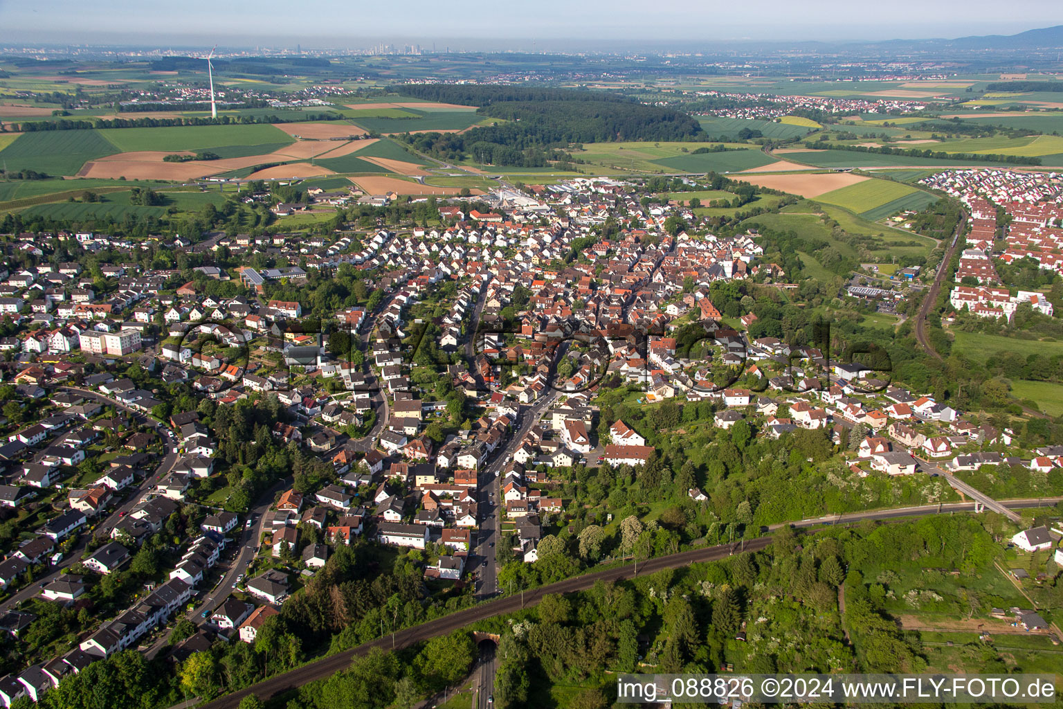 Quartier Windecken in Nidderau dans le département Hesse, Allemagne hors des airs