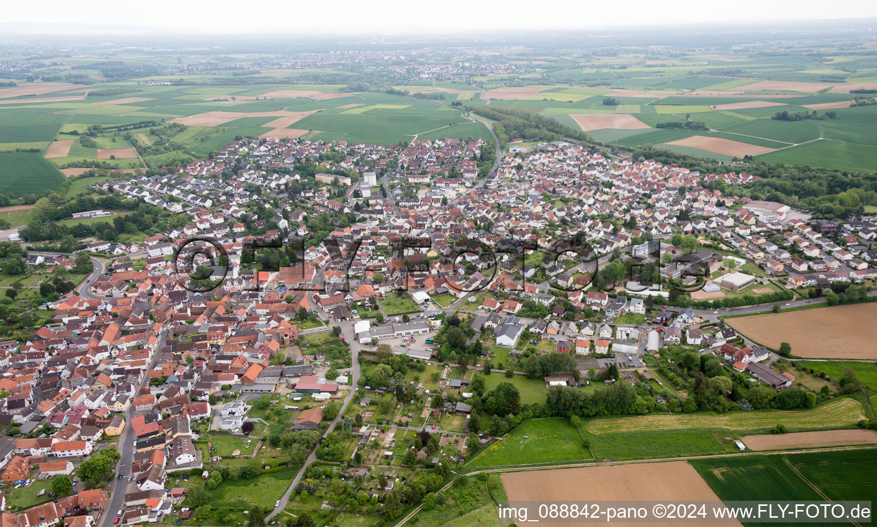 Vue oblique de Quartier Ostheim in Nidderau dans le département Hesse, Allemagne